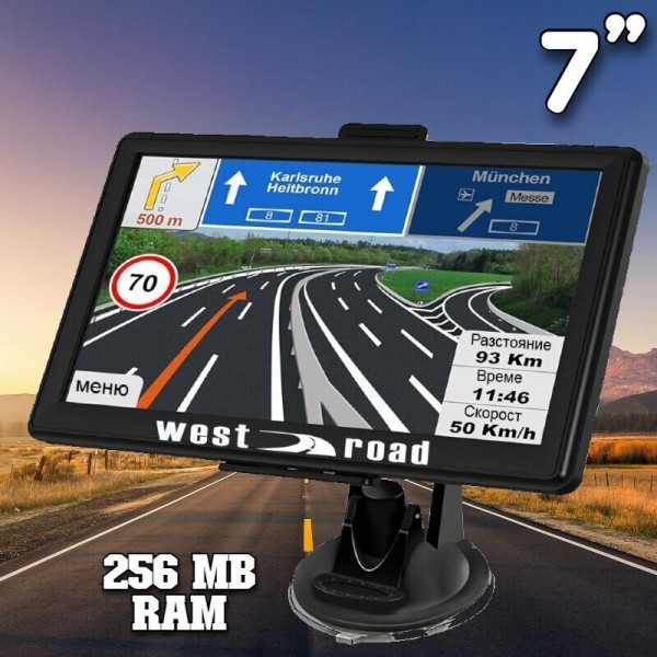 GPS НАВИГАЦИЯ WEST ROAD WR-S7256M SE, 7 ИНЧА, 2 ПРОГРАМИ